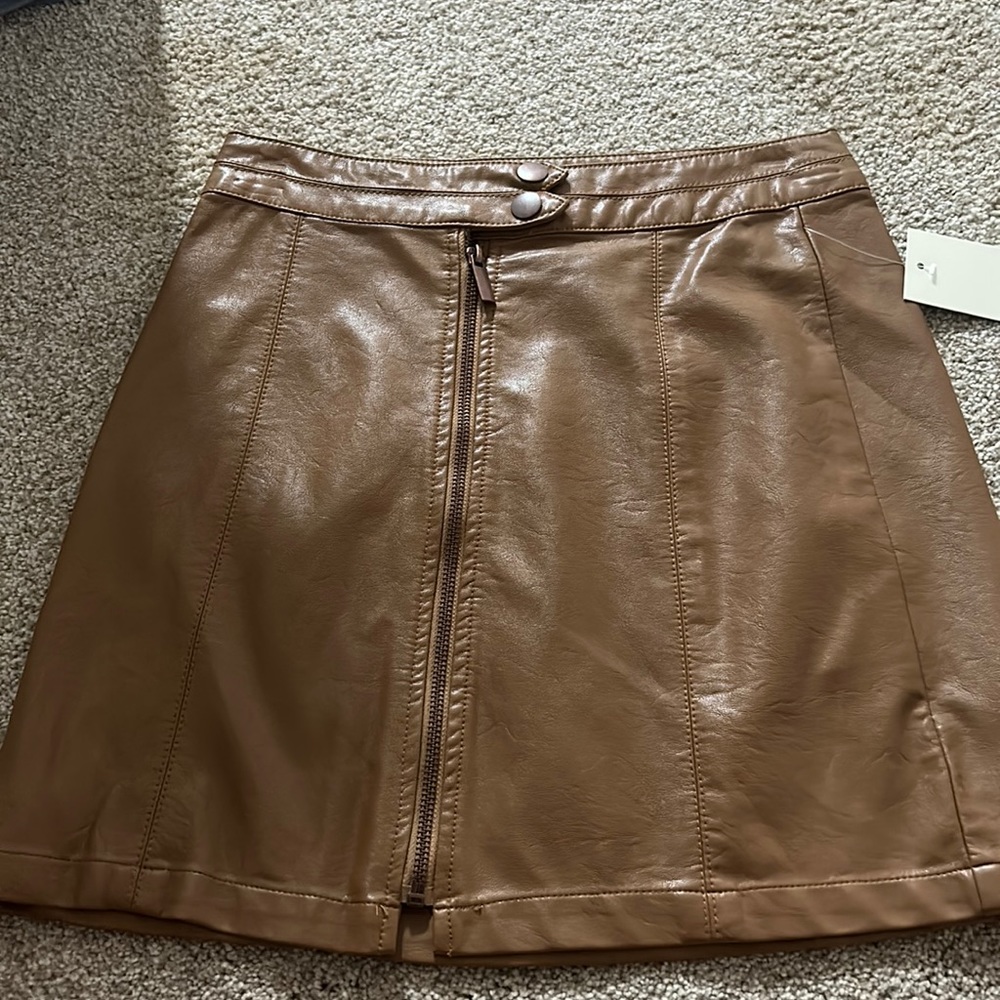 leather  mini skirt size 7